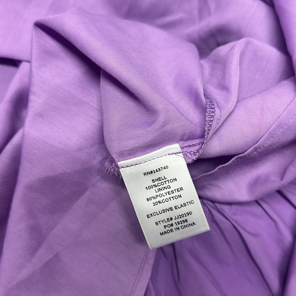 Hyacinth House Tuckernuck Capri Dress Shirred Off The Shoulder Midi Purple Large - Picture 6 of 6